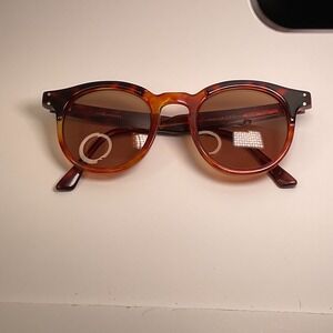 L.A. Eyeworks Vtg Sunglasses‎ 123 104 Round Tortoiseshell Brown Frames Only